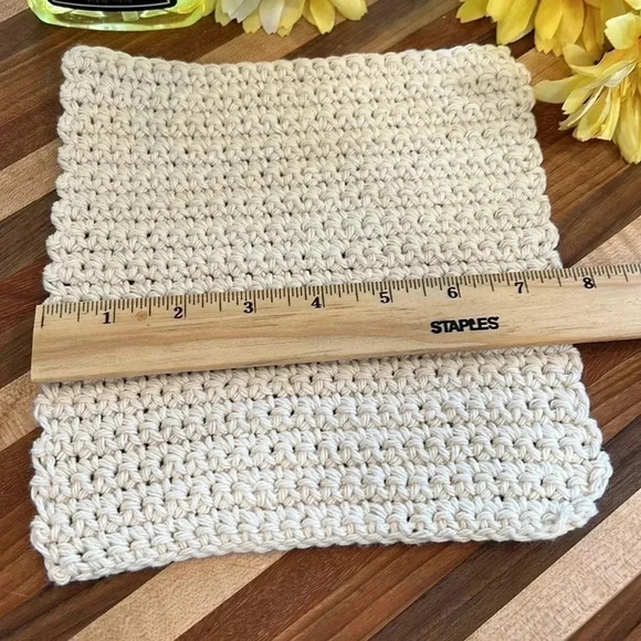 100% Cotton Handmade Washcloths - Set of 3 - Picture 8 of 8